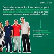 Profesionales que acompañan proyectos financieros